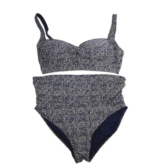 Bond-Eye Australia 2 Piece Bikini High‎ Waisted One Size Blue/Gold - Picture 8 of 8